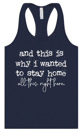 This is Why I Wanted to Stay Home Women's Racerback Tank