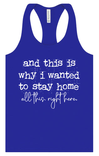 This is Why I Wanted to Stay Home Women's Racerback Tank