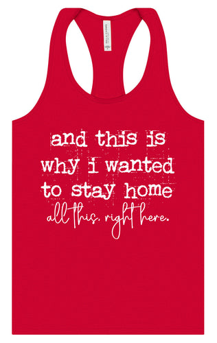 This is Why I Wanted to Stay Home Women's Racerback Tank