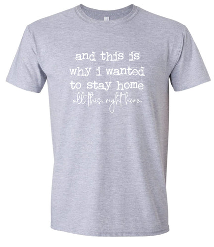 This is Why I Wanted to Stay Home Adult Gildan Soft Shirt