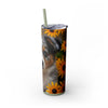 Skinny Tumbler with Straw – 20 oz Stainless Steel Cup