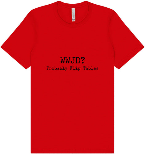 WWJD? Adult Bella Canvas Shirt