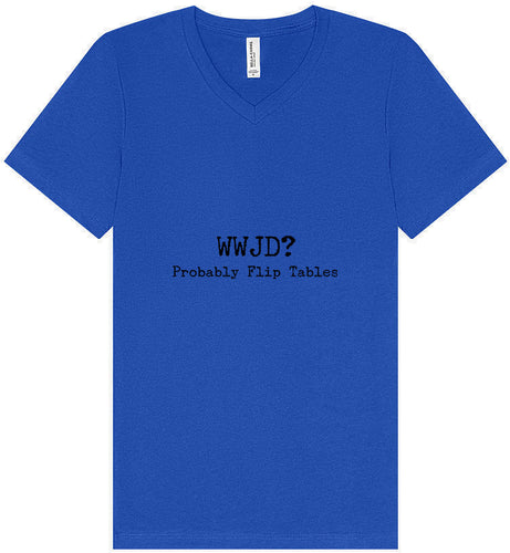 WWJD? Unisex V-Neck Shirt