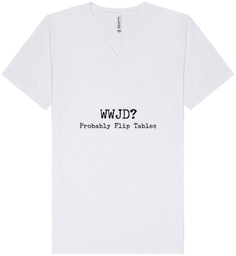 WWJD? Unisex V-Neck Shirt