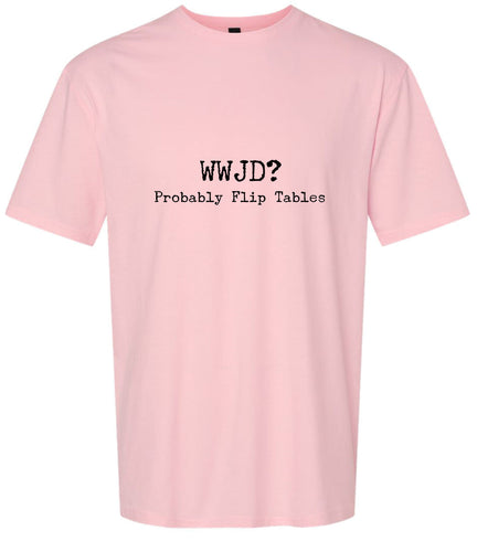 WWJD? Adult Gildan Soft Shirt