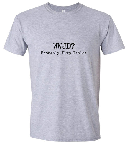 WWJD? Adult Gildan Soft Shirt