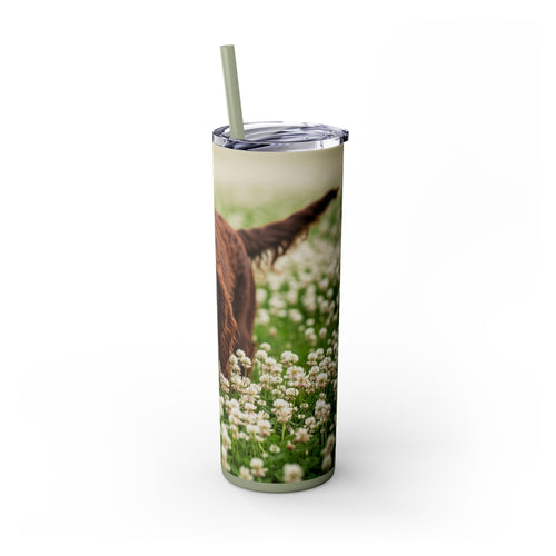 Skinny Tumbler with Straw – 20 oz Stainless Steel Cup