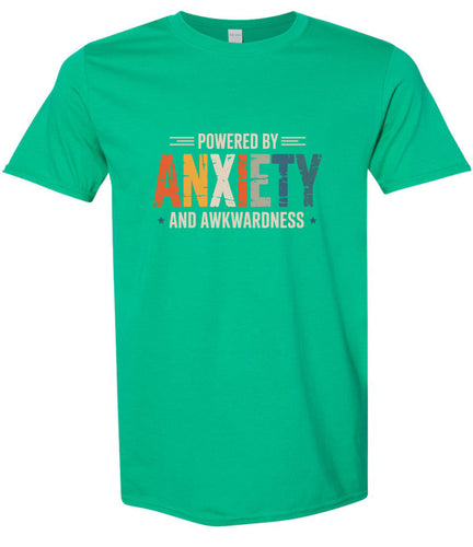 Powered by Anxiety Adult Gildan Soft Shirt