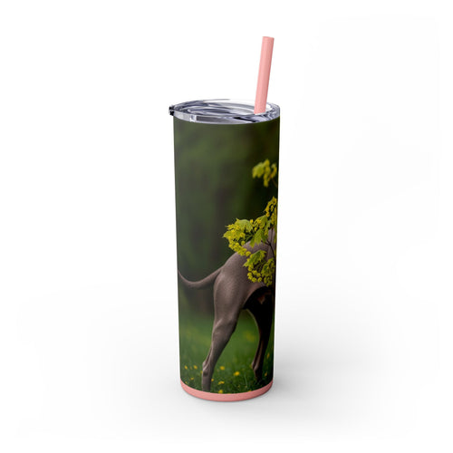 Skinny Tumbler with Straw – 20 oz Stainless Steel Cup