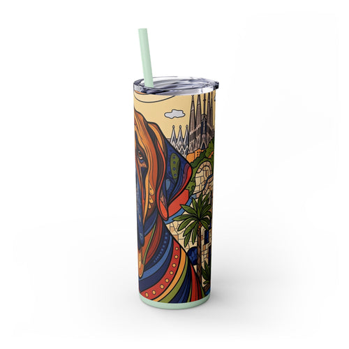 Skinny Tumbler with Straw – 20 oz Stainless Steel Cup