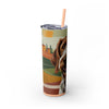 Skinny Tumbler with Straw – 20 oz Stainless Steel Cup