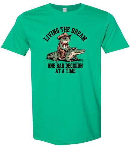 One Bad Decision Adult Gildan Soft Shirt