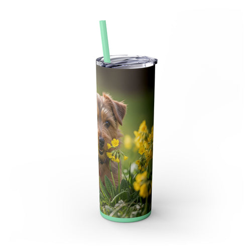 Skinny Tumbler with Straw – 20 oz Stainless Steel Cup