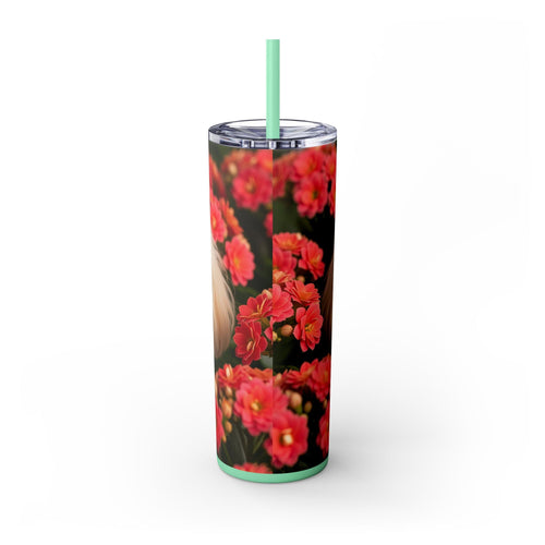 Skinny Tumbler with Straw – 20 oz Stainless Steel Cup