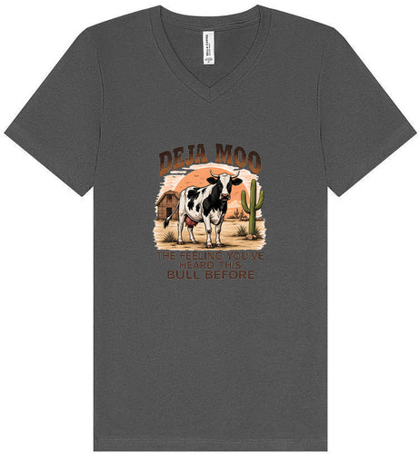 Deja Moo Unisex V-Neck Shirt