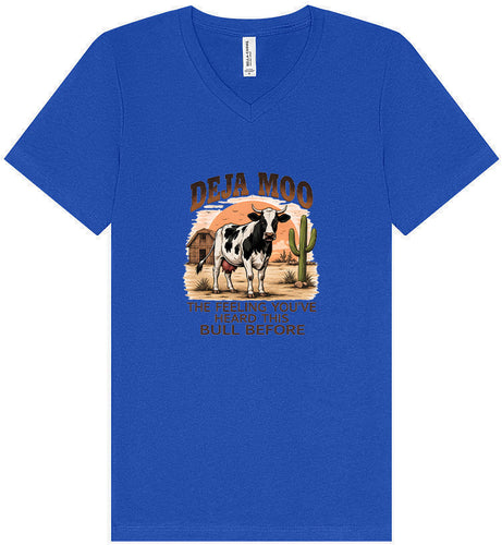 Deja Moo Unisex V-Neck Shirt