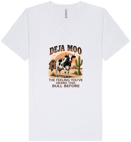 Deja Moo Unisex V-Neck Shirt
