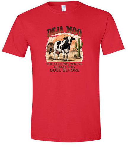 Deja Moo Adult Gildan Soft Shirt