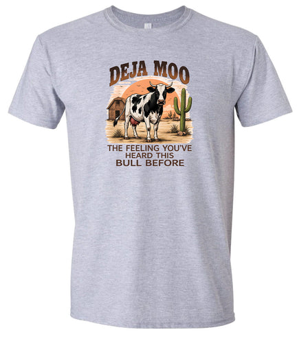 Deja Moo Adult Gildan Soft Shirt