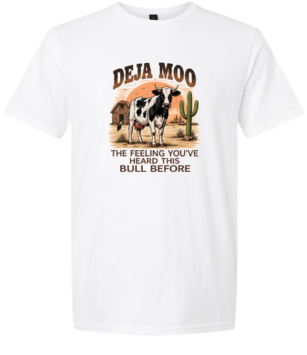 Deja Moo Adult Gildan Soft Shirt