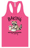 Baking Because Murder is Wrong Women's Racerback Tank