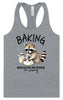 Baking Because Murder is Wrong Women's Racerback Tank