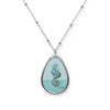 Seahorse Beach Oval Necklace – Ocean-Inspired Pendant Jewelry
