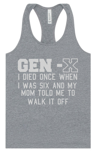 Gen X Walk it Off Women's Racerback Tank
