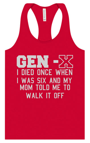 Gen X Walk it Off Women's Racerback Tank