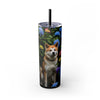 Skinny Tumbler with Straw – 20 oz Stainless Steel Cup