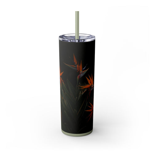 Skinny Tumbler with Straw – 20 oz Stainless Steel Cup