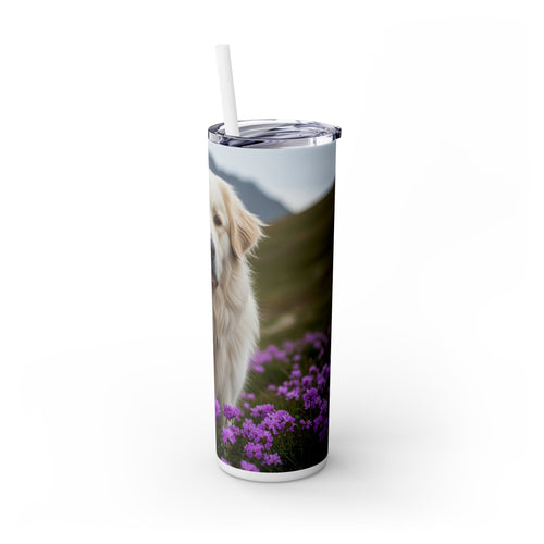 Skinny Tumbler with Straw – 20 oz Stainless Steel Cup