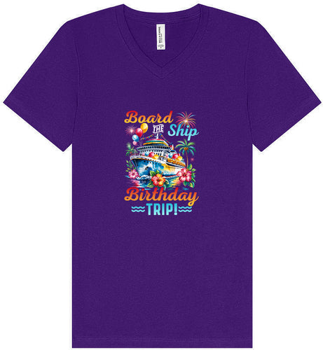Board the Ship Birthday Trip Unisex V-Neck Shirt
