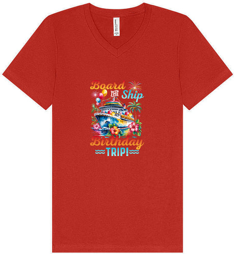 Board the Ship Birthday Trip Unisex V-Neck Shirt
