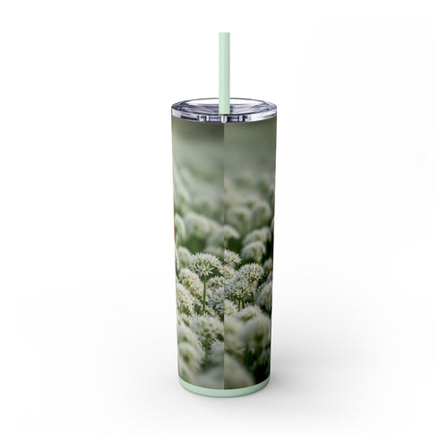 Skinny Tumbler with Straw – 20 oz Stainless Steel Cup