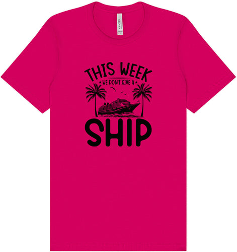 We Don't Give a Ship Adult Bella Canvas Shirt
