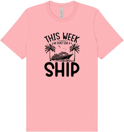 We Don't Give a Ship Adult Bella Canvas Shirt