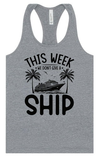 We Don't Give a Ship Women's Racerback Tank