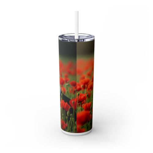Skinny Tumbler with Straw – 20 oz Stainless Steel Cup