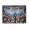 Happy Alaska Day Alaskan Malamutes Blanket