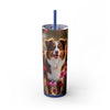 Skinny Tumbler with Straw – 20 oz Stainless Steel Cup