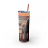 Skinny Tumbler with Straw – 20 oz Stainless Steel Cup
