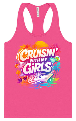 Cruisin' with My Girls Women's Racerback Tank