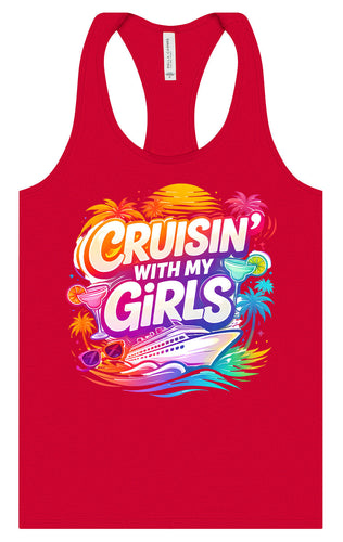 Cruisin' with My Girls Women's Racerback Tank