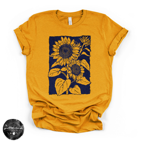 Sunflower Tee | Floral Nature Graphic T-Shirt