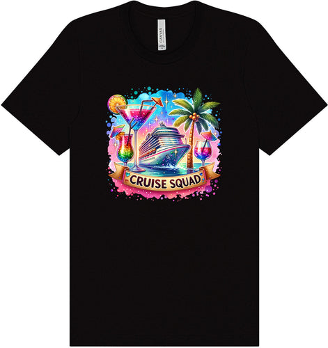 Drinks and Cruise Squad Adult Bella Canvas Shirt