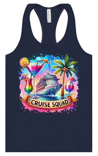 Drinks and Cruise Squad Women's Racerback Tank