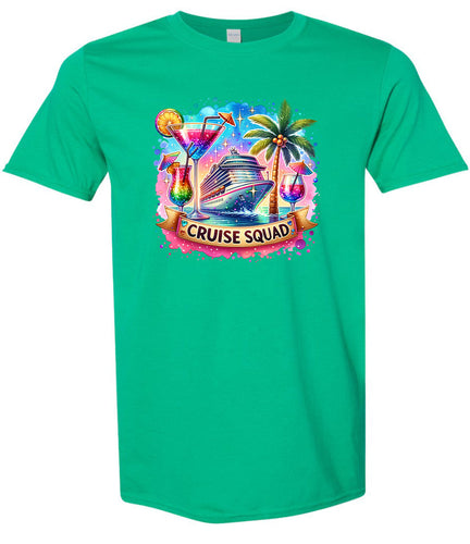 Drinks and Cruise Squad Adult Gildan Soft Shirt