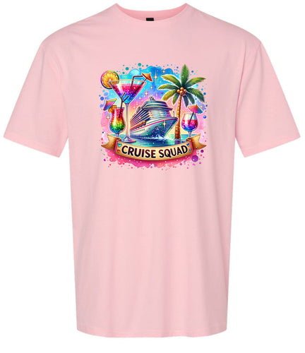 Drinks and Cruise Squad Adult Gildan Soft Shirt