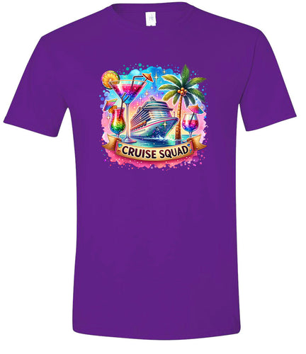 Drinks and Cruise Squad Adult Gildan Soft Shirt